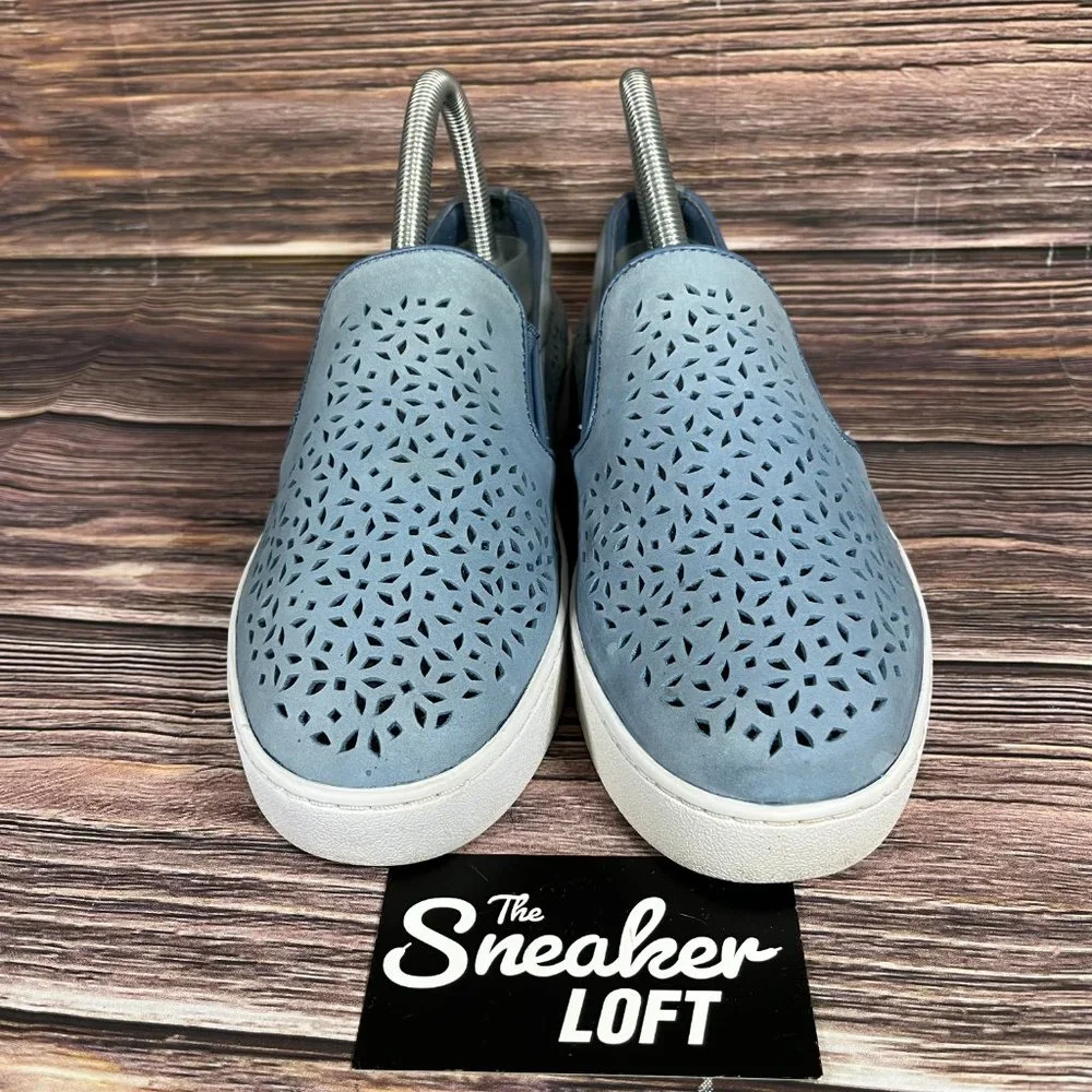 Vionic Midi Perforated Women's Blue Suede Slip On Shoes‎